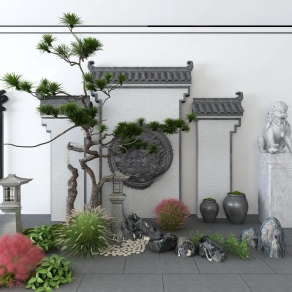 新中式景观小建筑3D模型下载